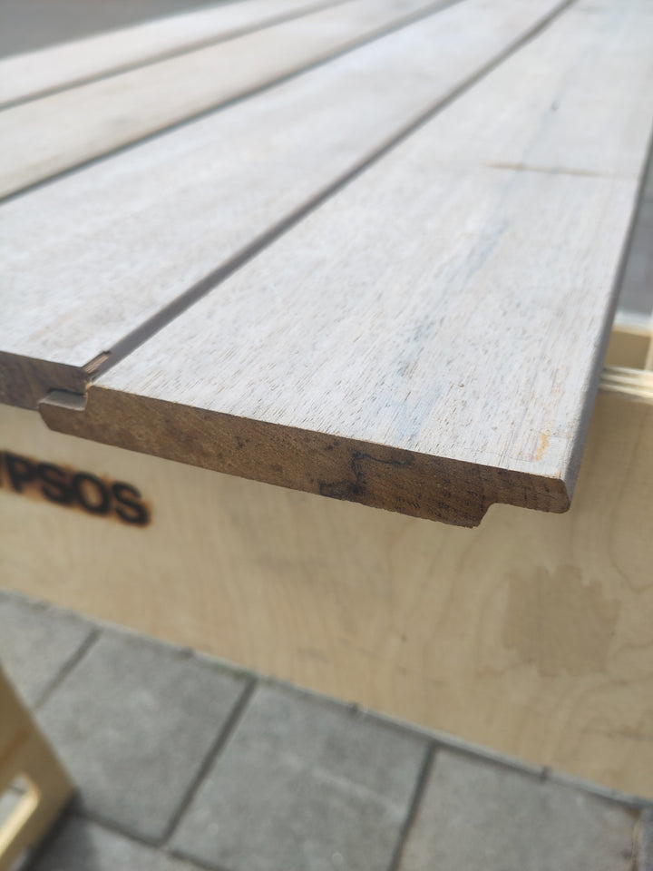 Platowood Fraké 18x140 channelsiding voorgegrijsd of zwart